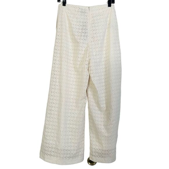 Hugo Boss Tisaly Wide Leg Pants US 2 Ecru / Soft Cream NEW MSRP $298 - Picture 5 of 12